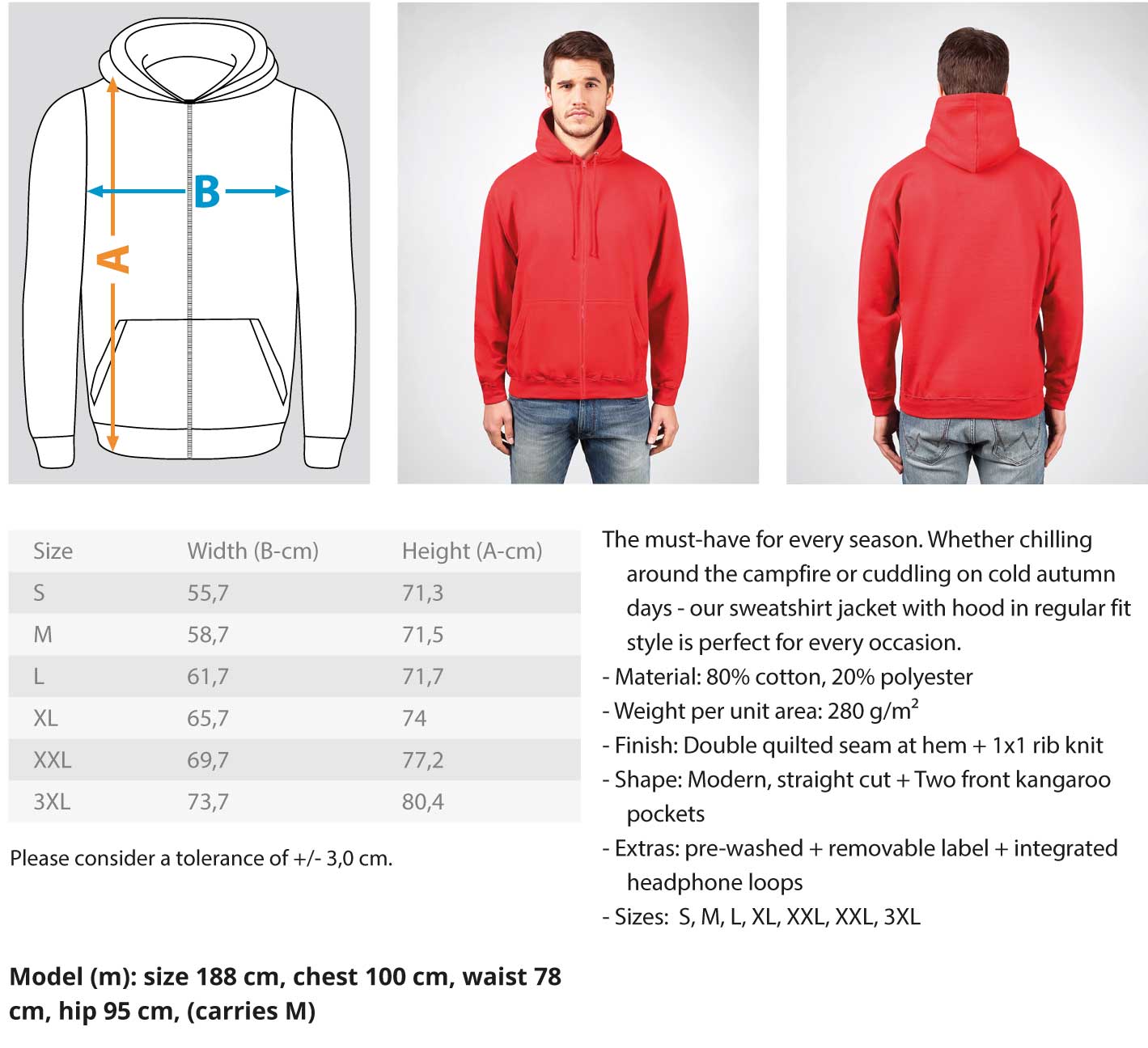 MENS PREMIUM ZIP UP HOODIE